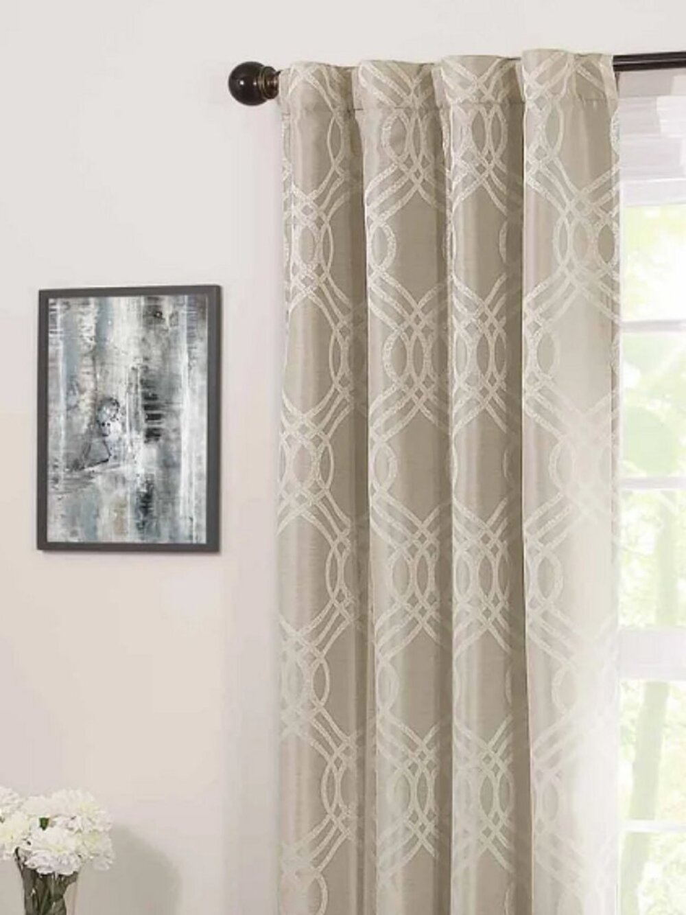 New Eclipse Zana Trellis Fashion Blackout Curtain Single Panel 40  x 84